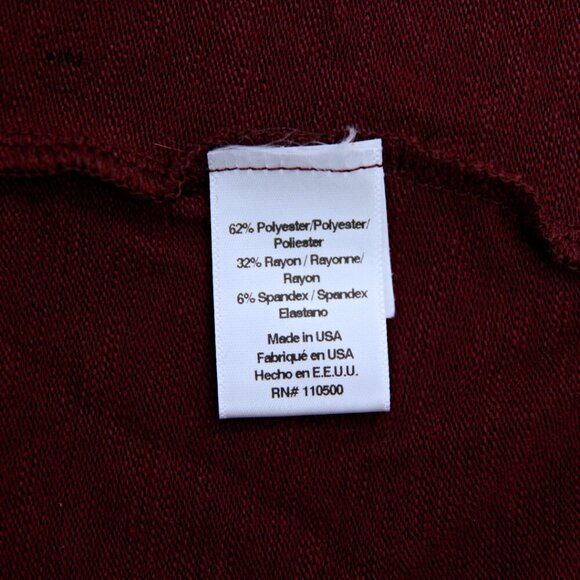 NWT Korye V Neck High Low Sweater Burgundy Women XL - Picture 7 of 9
